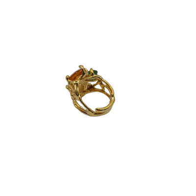 anello autentico corallo e pietre naturali silvana mannucci gioielli 3
