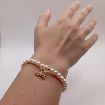 Bracciale con ciondolo e perle di fiume-modello Isola della Colombaia