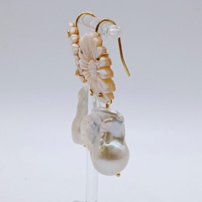 orecchini con cammeo e perle scaramazze silvana mannucci gioielli 1