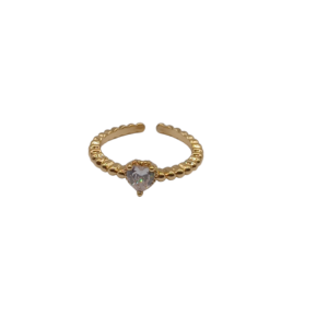 anello ginevra in ottone e zircone bianco silvana mannucci gioielli 1