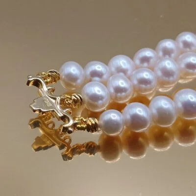 bracciale con le perle di fiume chiusura in argento 925 silvana mannucci gioielli 3 2