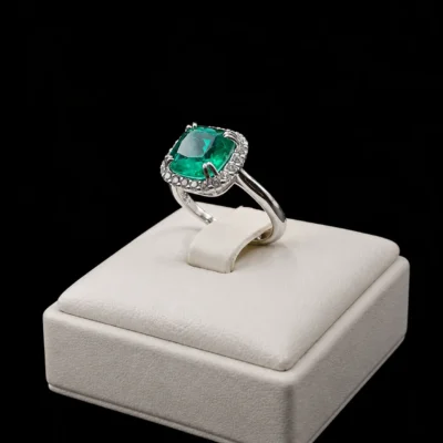 Anello Argento 925 con Pietra Idrotermale Modello Tamara