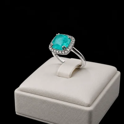 Anello Argento 925 con Pietra Idrotermale Modello Tamara