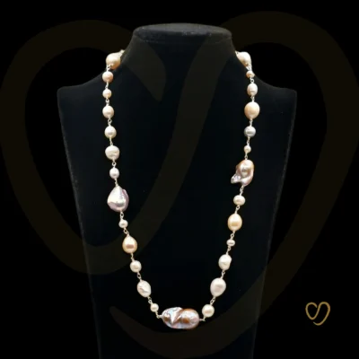 Collana Meghan con le perle scaramazze multicolore silvana mannucci gioielli 4