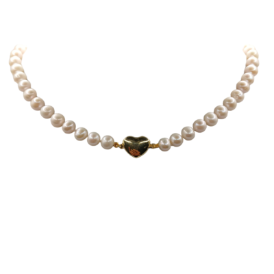 collana cuore con le perle dacqua dolce silvana mannucci gioielli 1