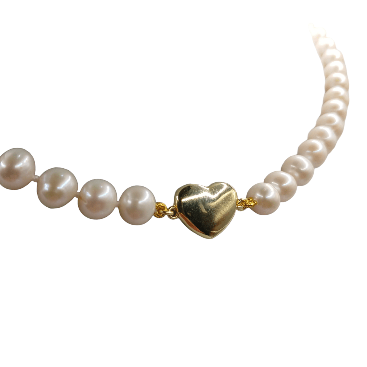 Collana con perle d'acqua dolce-modello Cuore