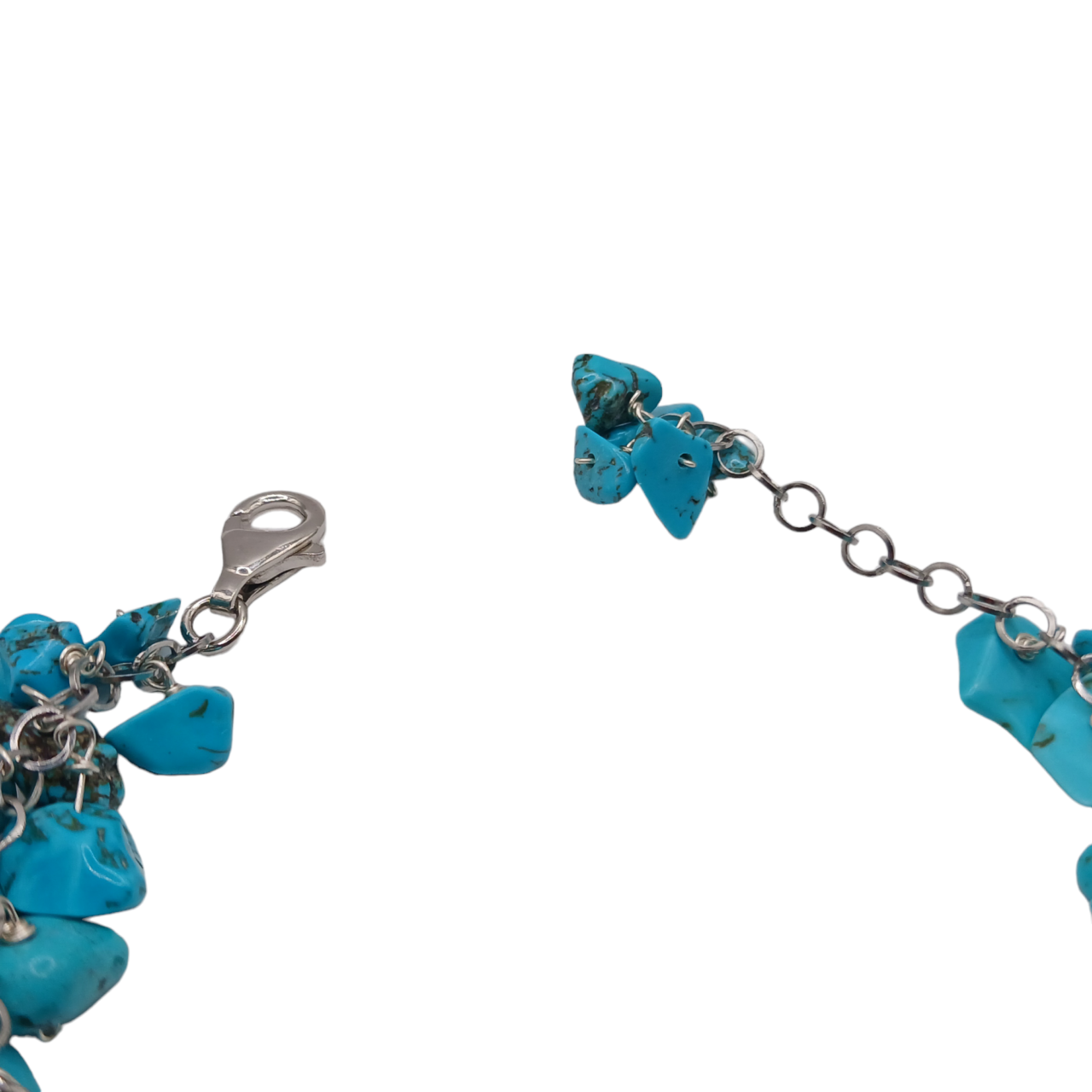Bracciale turchese in argento 925-modello turchese chips