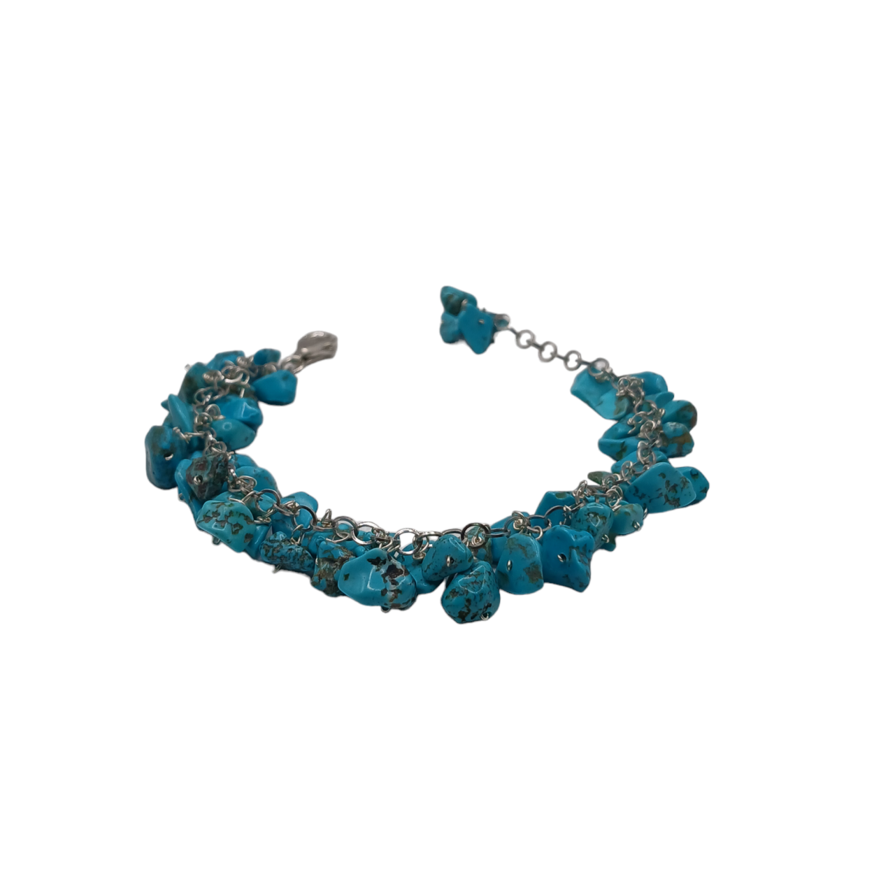Bracciale turchese in argento 925-modello turchese chips