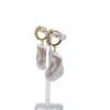 Orecchini perle barocche in argento, perle barocche montate su argento-modello Caprifoglio - immagine 3