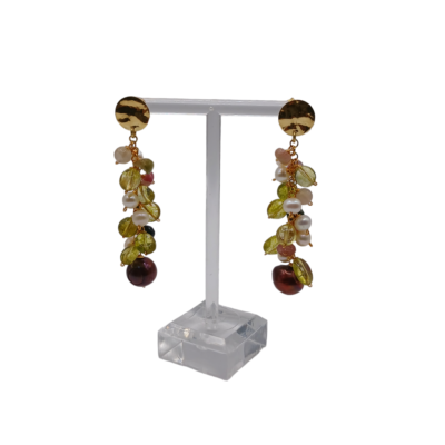 orecchini con le pietre tormaline e perle di tahiti silvana mannucci gioielli 2