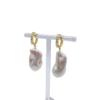 Orecchini perle barocche in argento, perle barocche montate su argento-modello Caprifoglio - immagine 2