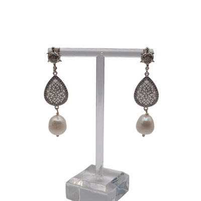 orecchini in argento 925 e perle di fiume silvana mannucci gioielli 1