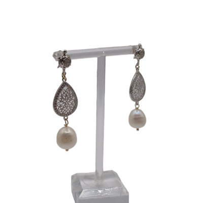 orecchini in argento 925 e perle di fiume silvana mannucci gioielli 2