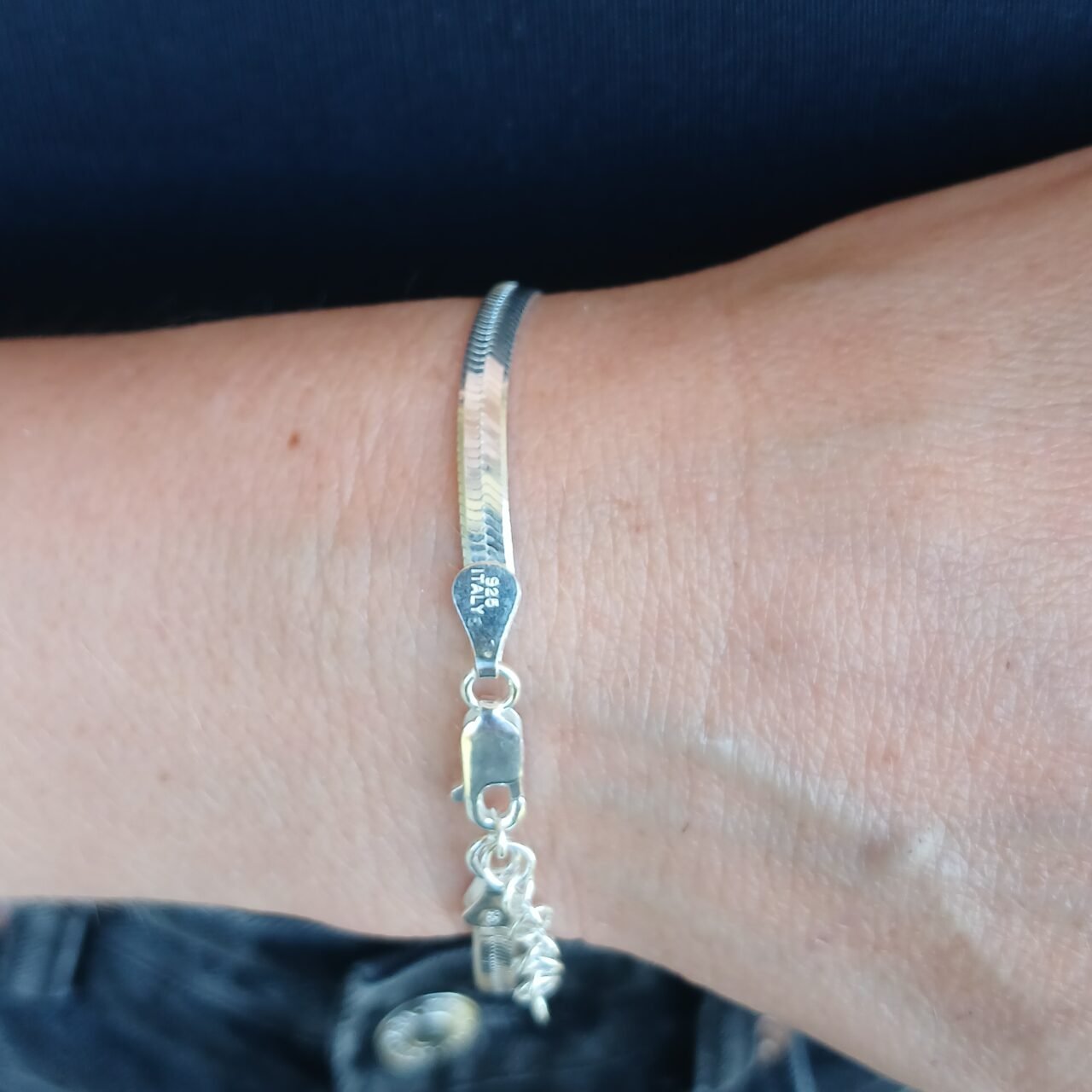 Bracciale Snake in argento 925-modello Piattina Snake
