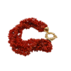 Bracciale multifilo in autentico corallo Mediterraneo-modello Sally