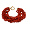 Bracciale multifilo in autentico corallo Mediterraneo-modello Sally