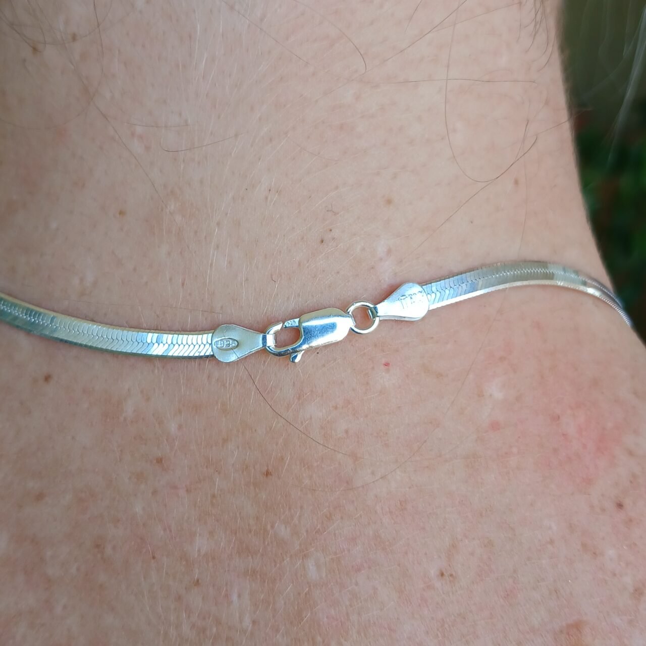 Collana Piattina Snake Argento