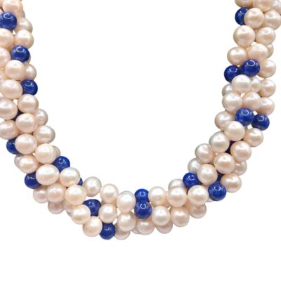 collana silvana con le perle dacqua dolce e autentico lapislazzulo silvana mannucci gioielli 8