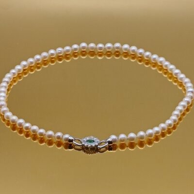 Collana con perle d’acqua dolce radici di Smeraldo – Modello Simonetta