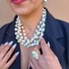 Collana multifilo con le perle di fiume-Modello Calliope - immagine 2