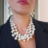 Collana multifilo con le perle di fiume-Modello Calliope