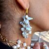 Orecchini a grappolo con le perle Keshi in argento 925-modello Diamante - immagine 2