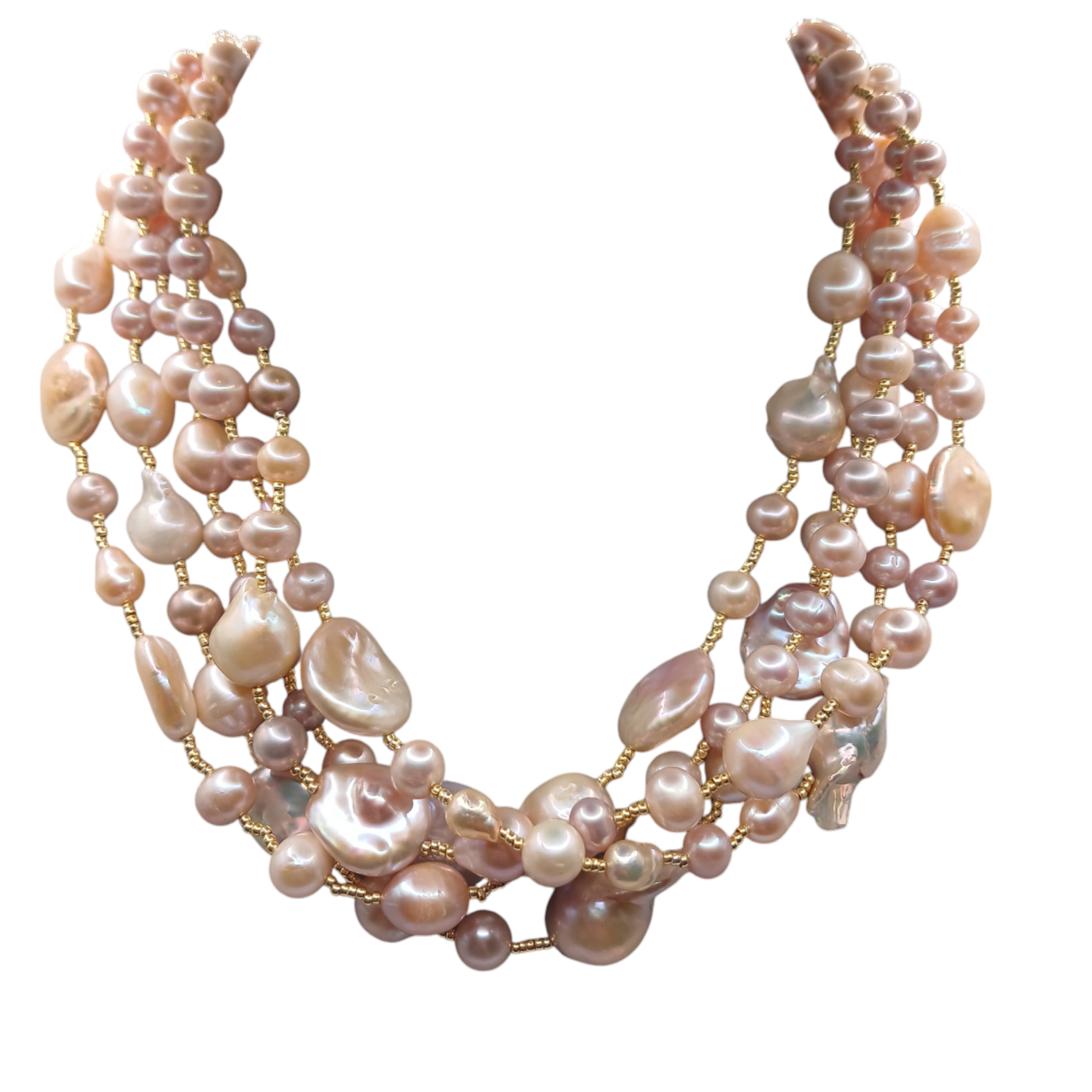 Collana con Perle di Fiume e Perle Scaramazze - Modello Meravigliosa