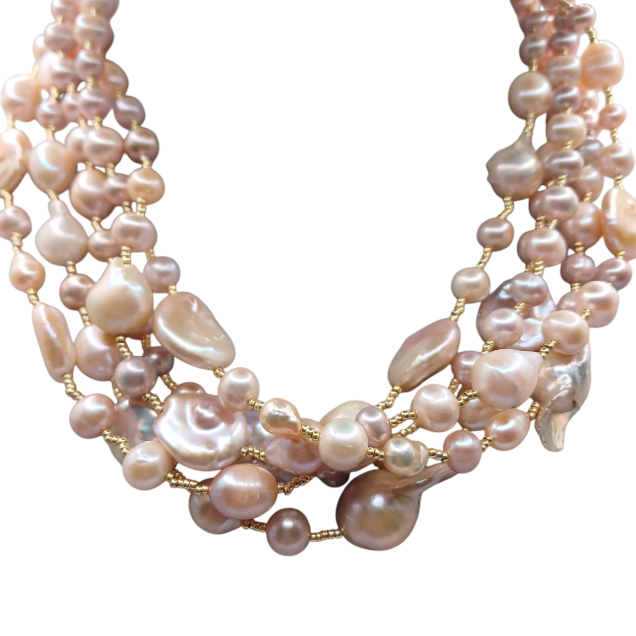Collana con Perle di Fiume e Perle Scaramazze - Modello Meravigliosa