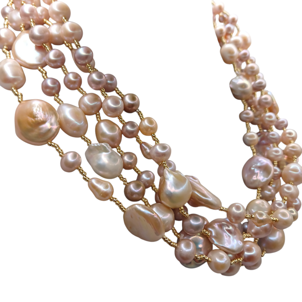 Collana con Perle di Fiume e Perle Scaramazze - Modello Meravigliosa