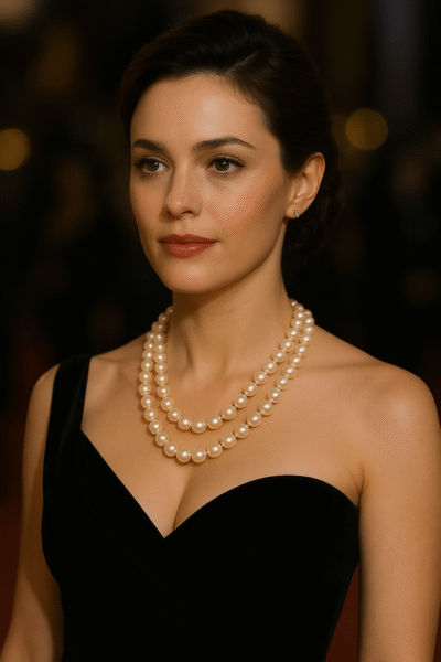 Collana di perle di acqua dolce bianche-modello Esperia