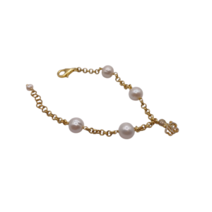Bracciale in argento 925 con perle di fiume-modello Lea