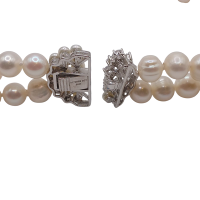 Collana di perle di acqua dolce bianche-modello Esperia - immagine 5
