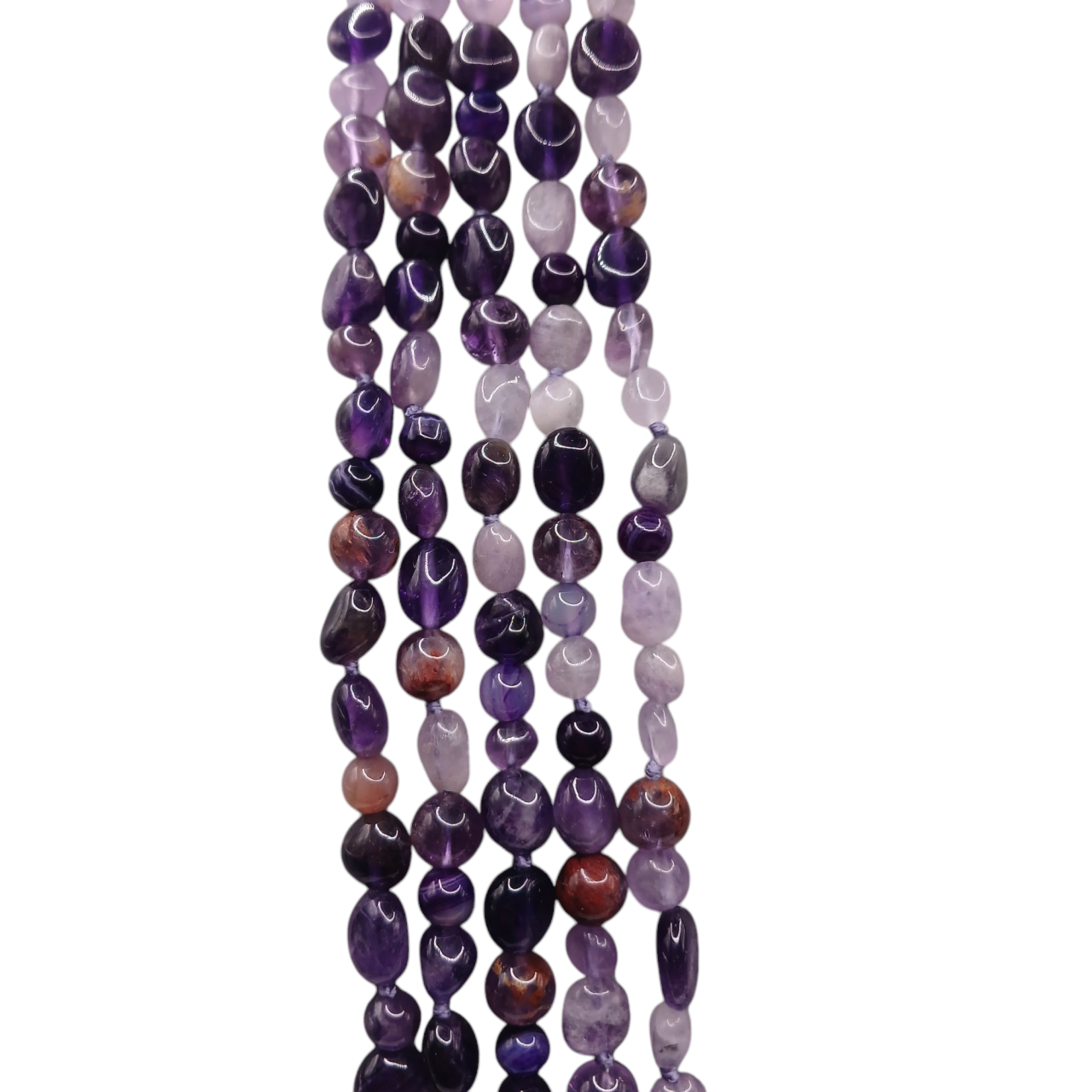 Collana multifilo con pietre Ametista-modello Persefone