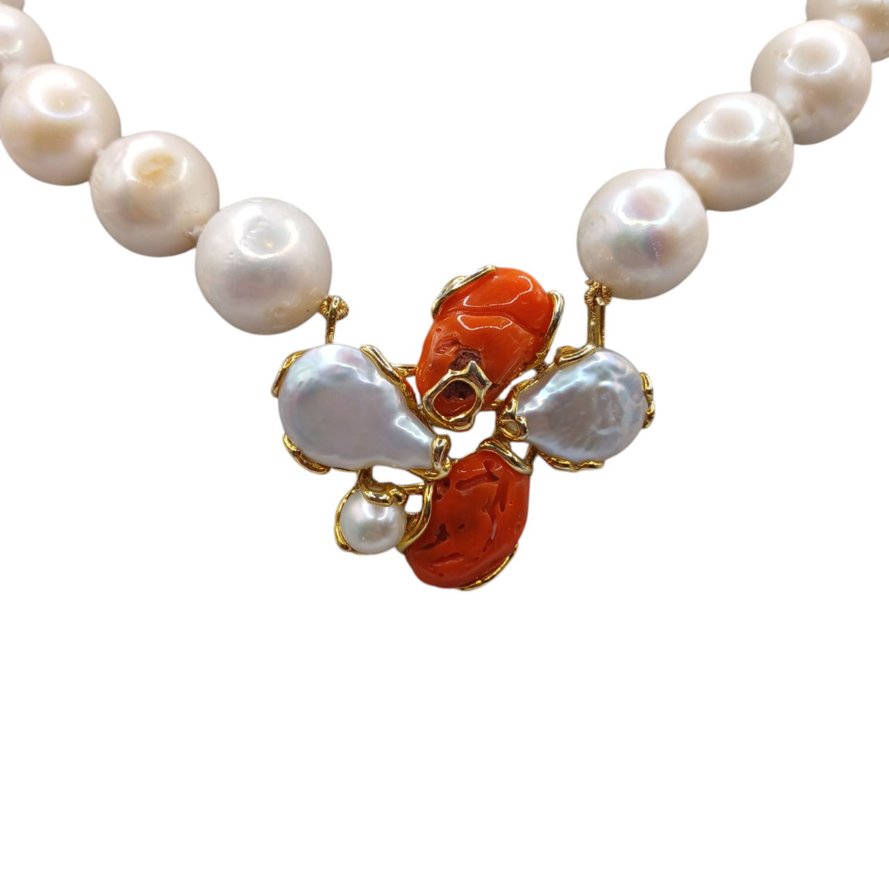 Collana di perle naturali di grande dimensione-modello Irene