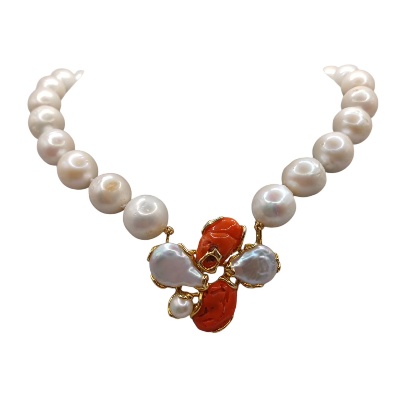 Collana di perle naturali di grande dimensione-modello Irene