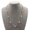 Collana maglie  in argento 925 con perle scaramazze-modello Ludovica