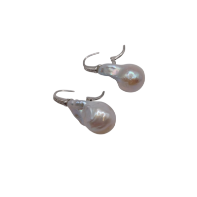 Orecchini perle barocche in argento-modello Arianna - immagine 2