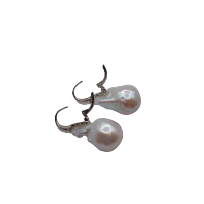 Orecchini perle barocche in argento-modello Arianna - immagine 3