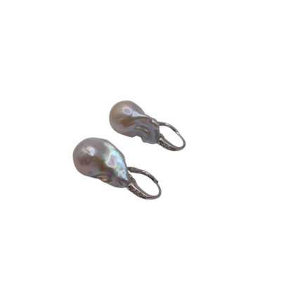 Orecchini perle barocche in argento-modello Arianna - immagine 4