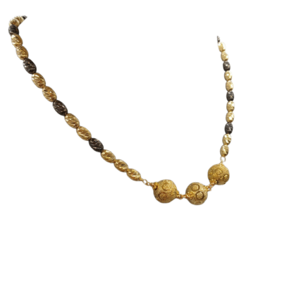 Collana granelli argento dorato ematite -modello Tripoli - immagine 2