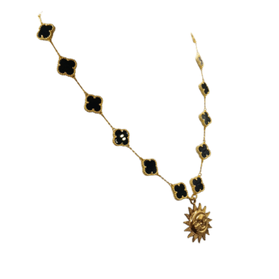 Collana in argento 925 con ciondolo sole e luna-modello Bologna - immagine 2