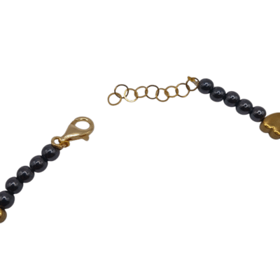 Collana con ematite e cuoricini-modello Bangkok - immagine 3