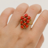 Anello in autentico corallo Mediterraneo-modello 8