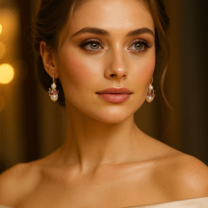 Orecchini con le perle scaramazze e pietre naturali-modello Valentino