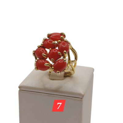 Anello in autentico corallo Mediterraneo-modello 7