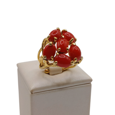 Anello in autentico corallo Mediterraneo-modello 1 - immagine 2
