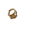 Anello in autentico corallo Mediterraneo pesca-arancione -modello 9 - immagine 3