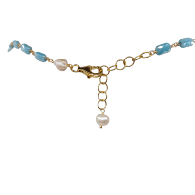 Collana con cristalli e perle scaramazze-modello Isola Itaca - immagine 4