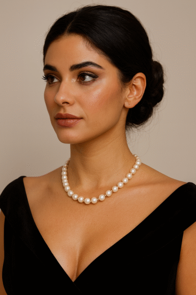 Collana con perle d’acqua dolce-modello Isola Santorini