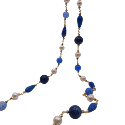 Collana con le pietre naturali e perle-modello Isola Naxos - immagine 4